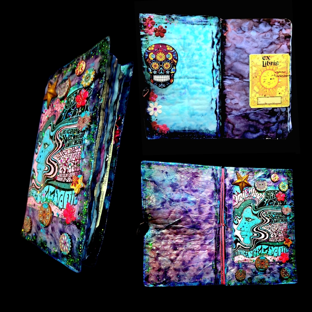 Grateful Dead Music Inspired Junk Journal Handmade Vintage Creative Notebook - Picture 2 of 13